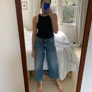 Like New Banana Republic High-ride Wide Leg Crop Denim